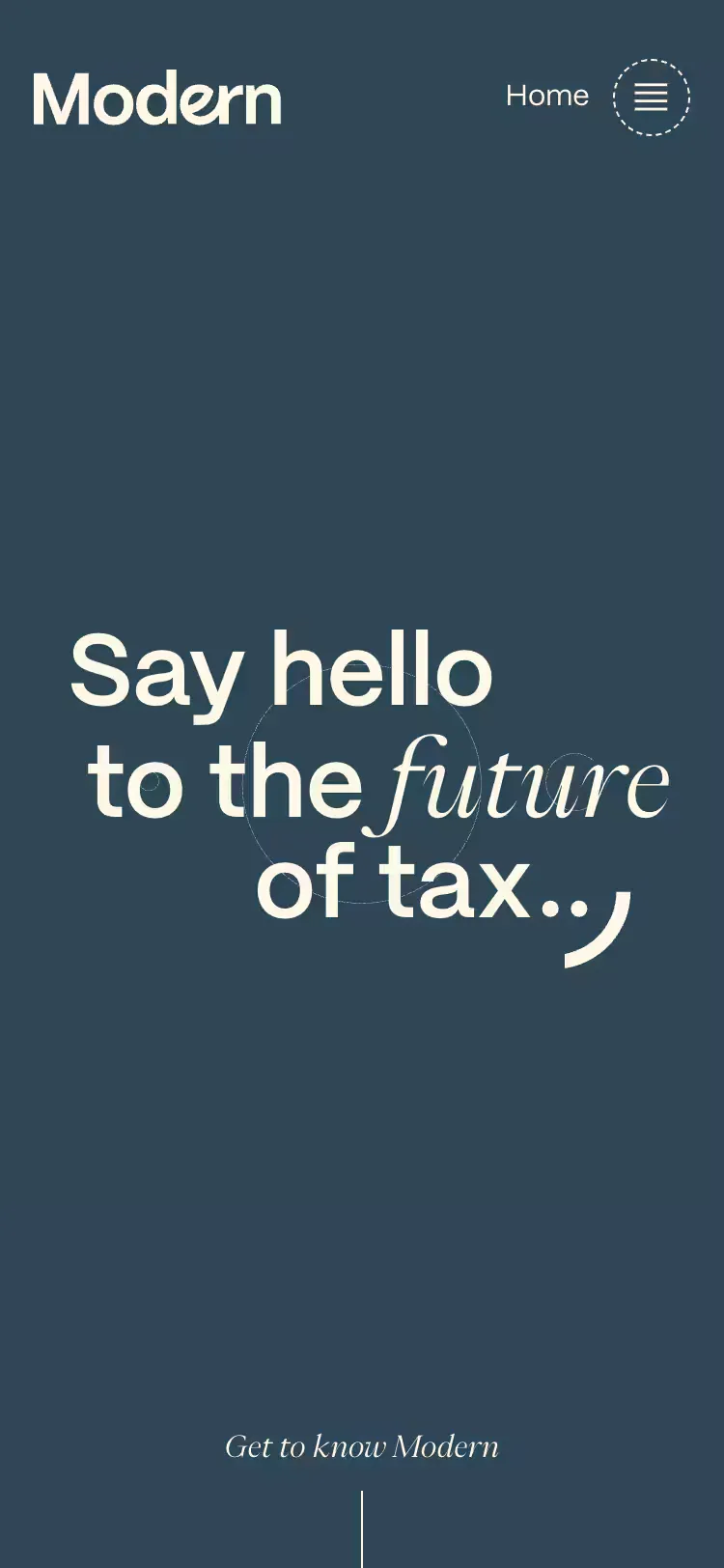 Modern Tax, screen 1