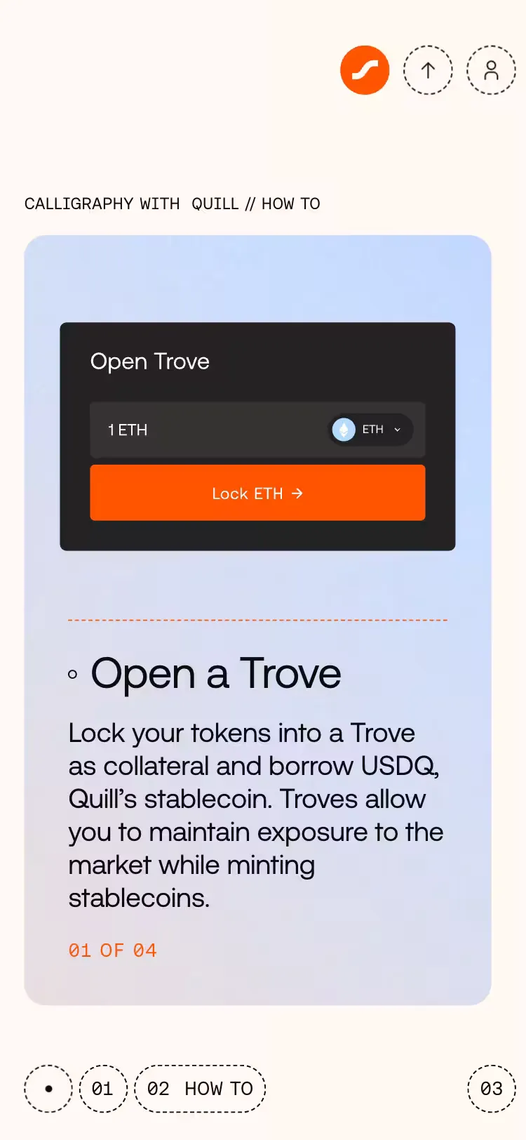 Quill, mobile screen 3