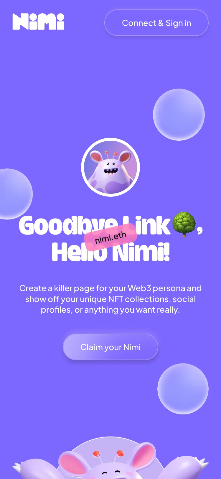 Nimi, mobile screen 4