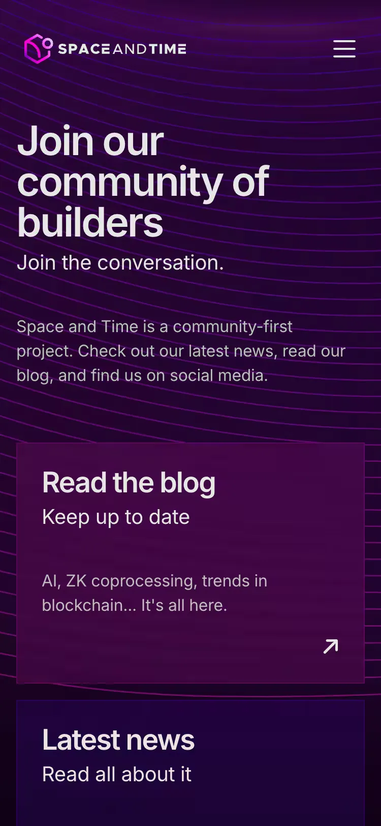 Space and Time, mobile screen 5
