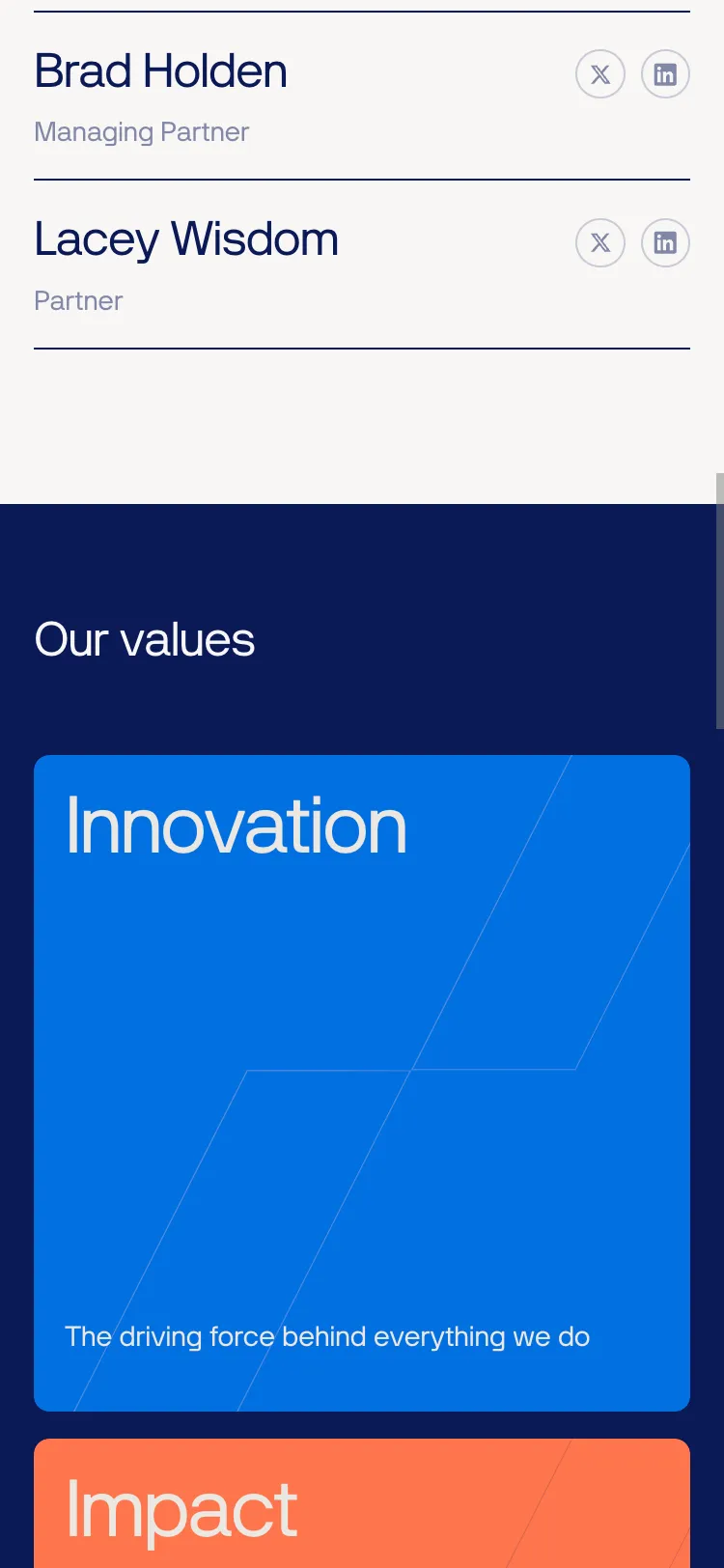 PL Ventures, mobile screen 8