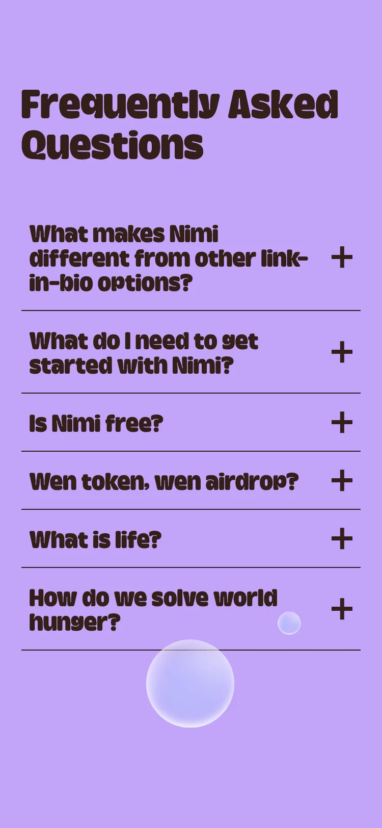 Nimi, mobile screen 13